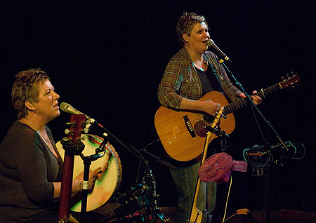 Chris While and Julie Matthews