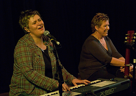 Chris While and Julie Matthews