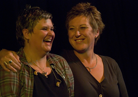 Chris While and Julie Matthews